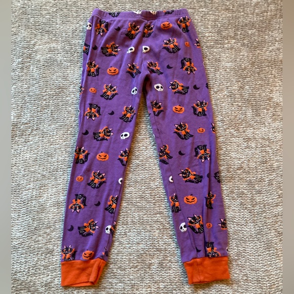 Girls Black Cat Halloween Pajama Set Vampire Kitten Jack-o-Lantern 100% Cotton - Picture 9 of 9